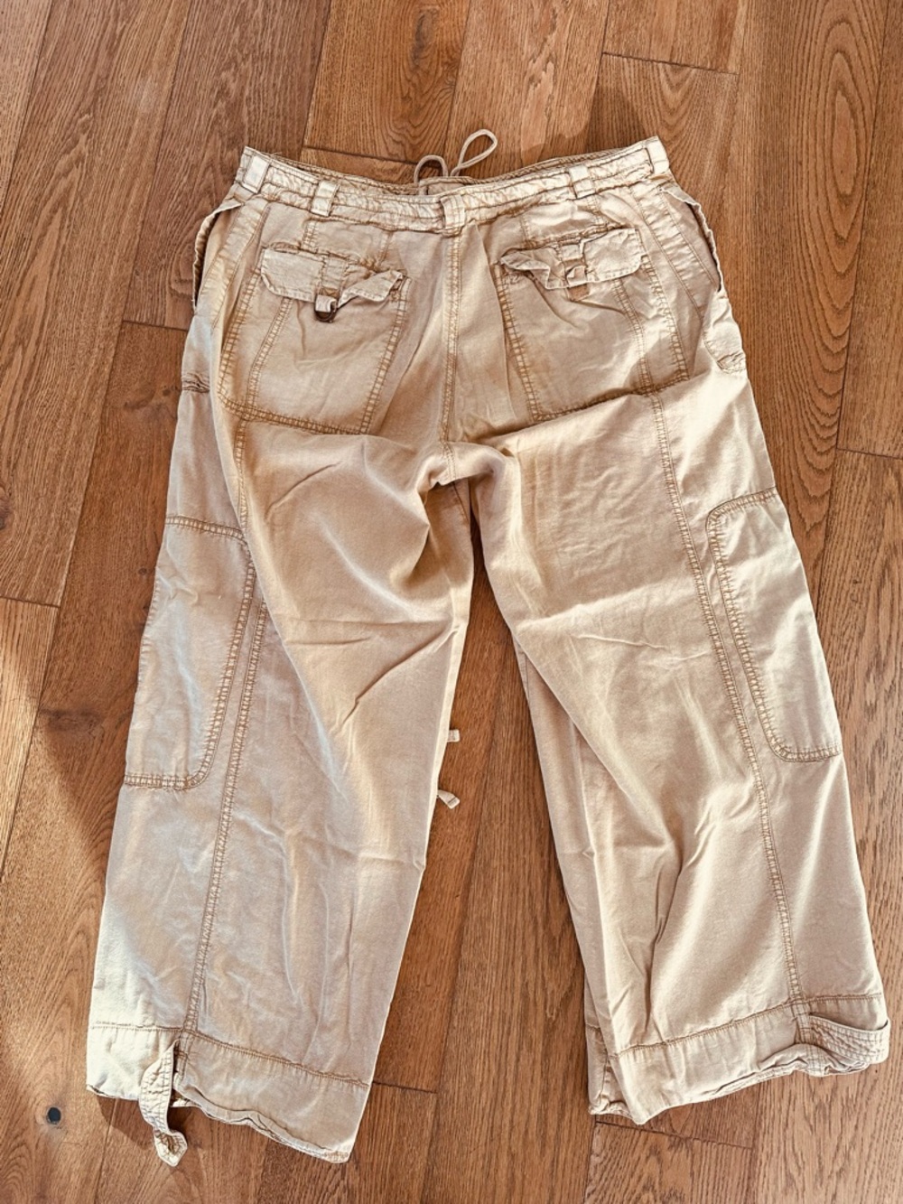 Free People Spring/Summer lightweight Cargo Tan L - Picture 5 of 9